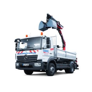 2-Seiten Kipper mit Heckladekran 11,99 t