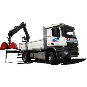 2-Seiten Kipper mit Heckladekran 18 t