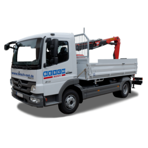 2-Seiten Kipper mit Heckladekran 7,49 t