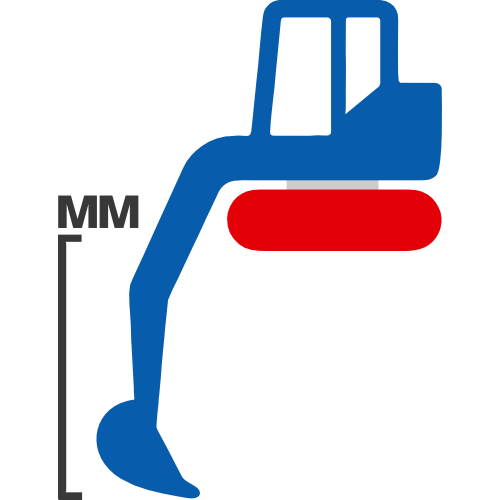 Grafik Bagger Grabtiefe farbig