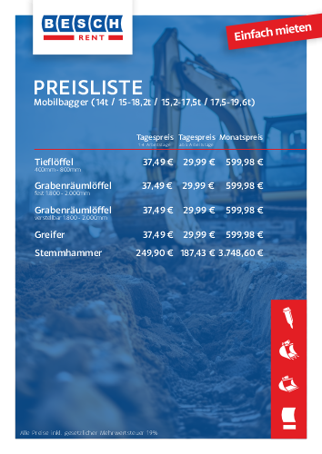 Grafik Preisliste Anbauteile