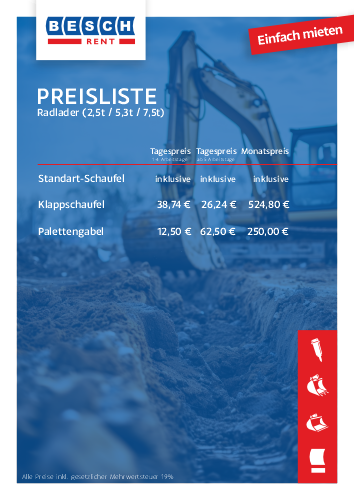 Grafik Preisliste Anbauteile