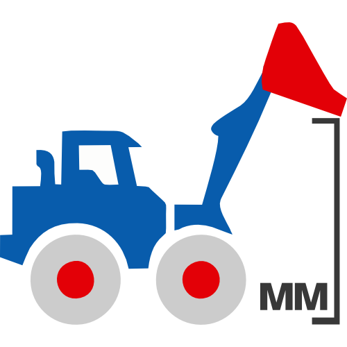 Icon Schütthöhe farbig